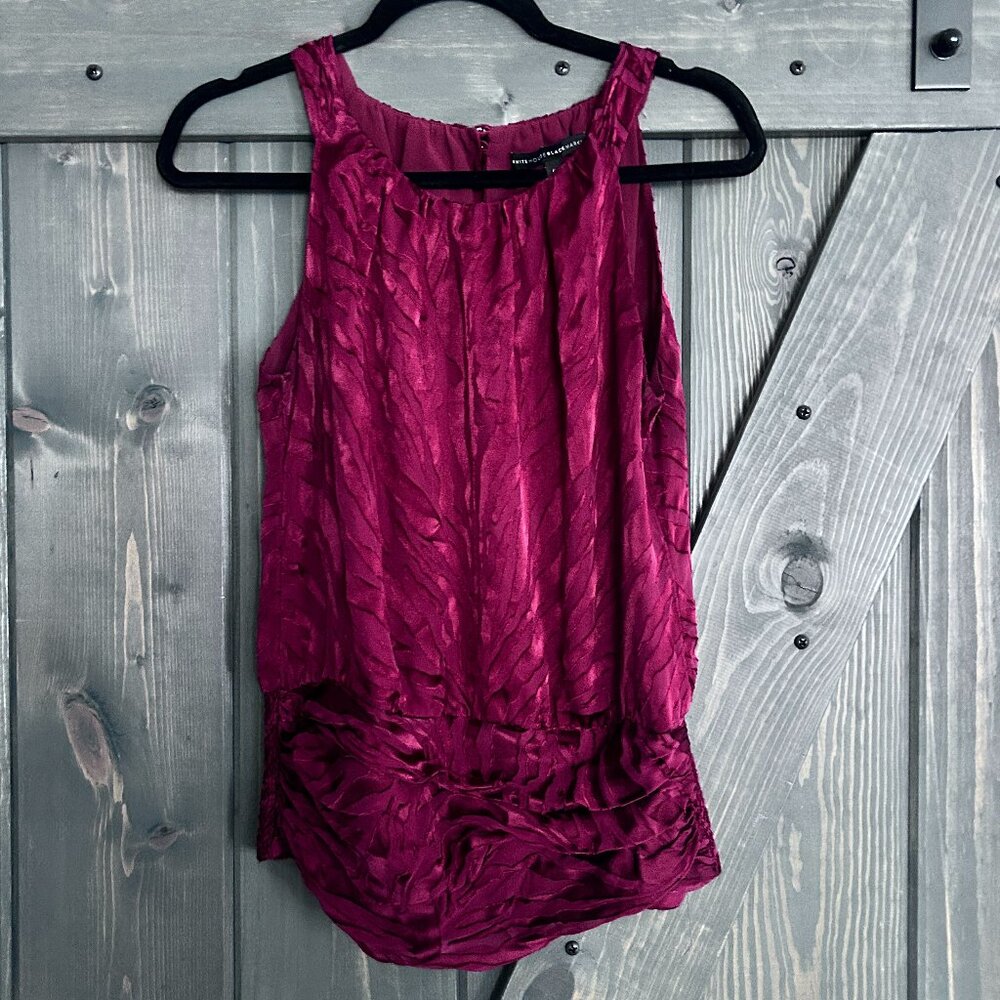 White House | Black Market Burgundy Sleeveless Blouse